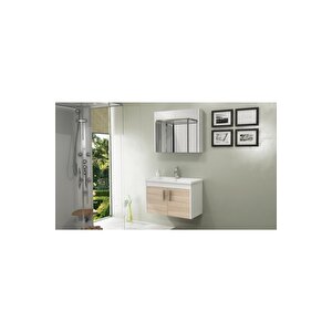 Gama 80 Cm Banyo Dolabı - Sonomo Meşe/beyaz