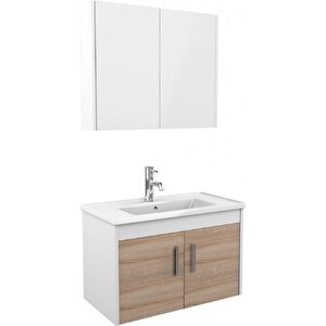 Gama 80 Cm Banyo Dolabı - Sonomo Meşe/beyaz
