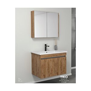 Isvea Trio 80 Cm Banyo Dolabı, Amalfi