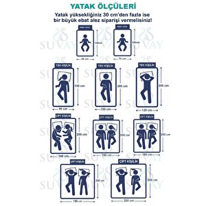 Micro Fitted Full Kenar Su Sıvı Geçirmez Alez Çarşaf Tek Çift Kişilik Beyaz Renkli Yatak Koruyucu 90x190 cm