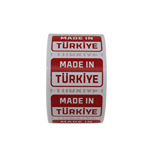 Made In Türkiye Baskılı Kuşe Etiket 50mm X 30mm 1000 Adet