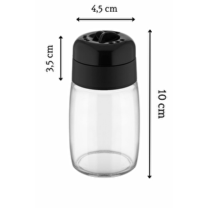 2 Adet 100 Ml Döner Kapaklı Cam Baharatlık Takımı Mit1090