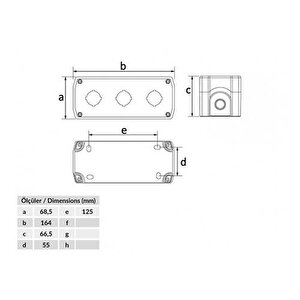 Üçlü Buton Kutusu - Bt3-3000-0002