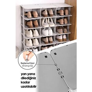 Mithra Life 5 Katlı Plastik Beyaz Ayakkabı Rafı Mit1062