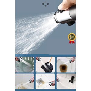 Nardo Gray Basınçlı 3 Kademeli Turbo Duş Başlığı Masajlı Duş Başlığı Start Stop