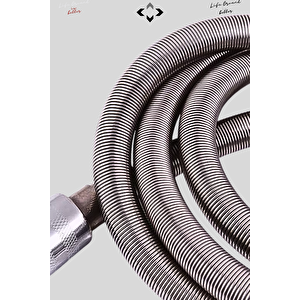 360 Shower Set Çelik Yay Örgü Hortum Çift Turbolu Su Tasarruflu Duş Seti 360° Döner Tazyikli Duş Başlığı