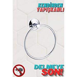Paslanmaz Krom Kendinden Yapışkanlı Halka Havluluk