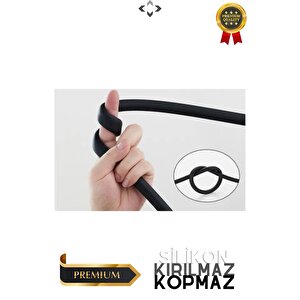 Beyaz Silikon Duş Hortumu Dayanıklı Duş Hortumu Kırılmaz Kopmaz 150 Cm