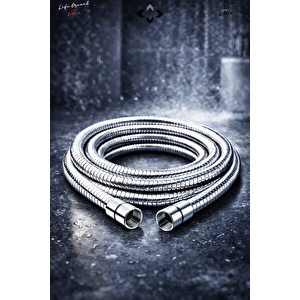 3 Fonksiyonlu Oval Krom Duş Başlığı ve Paslanmaz Duş Hortumu | Yüksek Basınçlı El Duşu Duş Seti