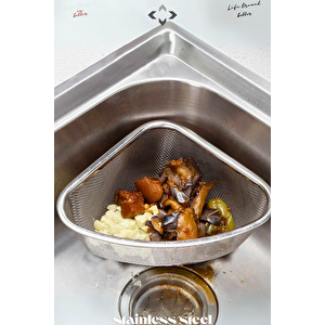 Versatile A Üçgen Lavabo İçi Süzgeç Paslanmaz Çelik Ayaklı Çok Amaçlı Tezgah Üstü Mini Süzgeç Çöp