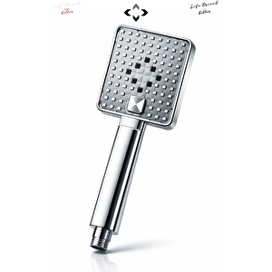 Roma Series 3 Fonksiyonlu Premium Paslanmaz Çelik  Duş Başlığı ve Duş Hortumu Seti Yüksek Basınçlı