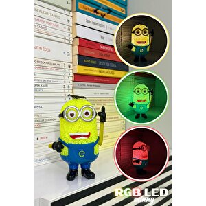 Rgb Led Işıklı Gece Lambası Masa Lambası Renkli Işıklı Lamba Mini Dekoratif Lamba Biblo Minny