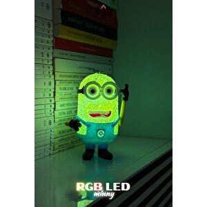 Rgb Led Işıklı Gece Lambası Masa Lambası Renkli Işıklı Lamba Mini Dekoratif Lamba Biblo Minny