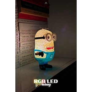 Rgb Led Işıklı Gece Lambası Masa Lambası Renkli Işıklı Lamba Mini Dekoratif Lamba Biblo Minny