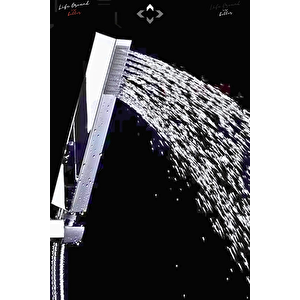 SQ-Stick Krom Kare Duş Başlığı El Duşu Duş Telefonu ABS üzeri Krom Kaplama Duş Başlığı