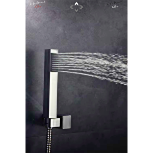SQ-Stick Krom Kare Duş Başlığı El Duşu Duş Telefonu ABS üzeri Krom Kaplama Duş Başlığı