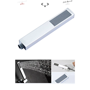 SQ-Stick Krom Kare Duş Başlığı El Duşu Duş Telefonu ABS üzeri Krom Kaplama Duş Başlığı