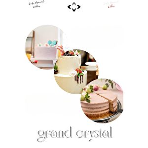Grand Crystal Pasta Servis Seti İkili Pizza Servis Seti Kristal Saplı Spatula ve Bıçak Mutfak Takımı
