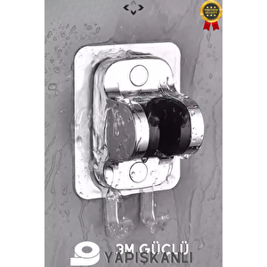 KROM Kendinden Yapışkanlı Askılık Duş Mafsalı Güçlü Yapışkanlı Iki Askılı Duş Başlık Askısı Mafsalı