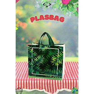 Plasbag Forest 2 Adet Piknik Çantası Çok Amaçlı Plastik Çanta 40x40 Çanta Piknik Seti Piknik Sepeti
