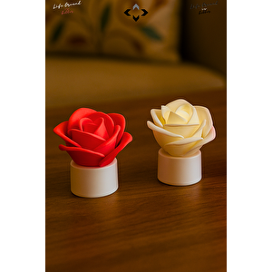 3’lü MİNİ LED Gül Desenli Dekoratif Gece Lambası Seti – Romantik Masa Aydınlatması & Hediyelik