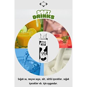 Soft Drink 500ml Süt Kutusu Tasarımlı Matara İçecek Taşıma Kutusu Suluk Kristal Mika Cam Değildir