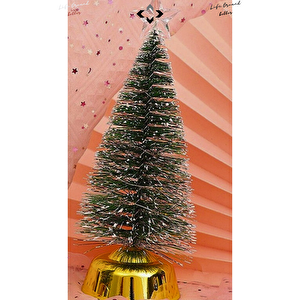 LED Işıklı Mini Çam Ağacı 25 cm Dekoratif Masaüstü Lamba Ağaç Ev Dekorasyon Ev Ofis Süs Gece Lambası
