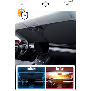 Katlanabilir Kılıflı OTO Ön Cam Güneşlik   Oto Güneşlik Isı Geçirmez İç Aksam Koruyucu Uyumlu Araba Güneşlik Araç Cam Güneşliği