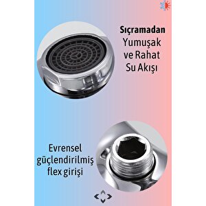 Krom Mix Banyo Bataryası Aç Kapa Banyo Musluk Batarya Sıcak Soğuk Ayarlanabilir