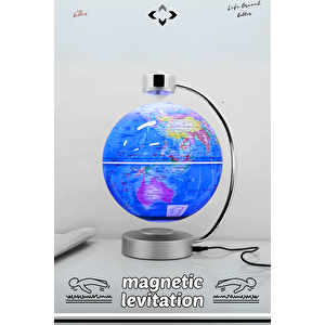 Manyetik Levitasyonlu Işıklı Dünya Küresi Magnetic Levitation Globe Hediyelik Küre Gece Lambası Ev Hediyesi Ofis Hediyesi Sevgililer Günü Hediyesi