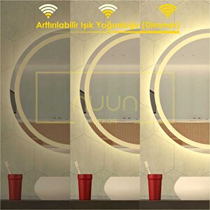 Dokunmati̇k Gün Işığı Ledli̇ Ayna (di̇mmer Özelli̇kli̇) 90x90 cm