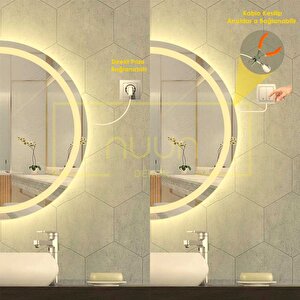 Dokunmati̇k Gün Işığı Ledli̇ Ayna (di̇mmer Özelli̇kli̇) 90x90 cm