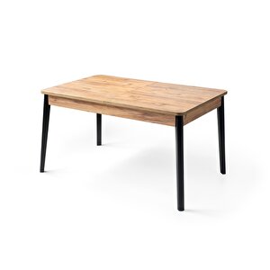 Safir Salon Açılır Yemek Mutfak Masası 90x145cm Siyah