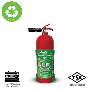 Ayg 2 Kg Bioversal Elektrikli Araçlar Ve Lityum-i̇yon Batarya (pil, Akü) Yangın Söndürme Cihazı
