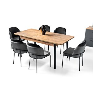 Safir Polo Salon Yemek Masa Sandalye Takımı 90x145