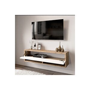 Delphin 100 Cm Raflı Kapaklı Tv Ünitesi Dlp13-aw Çam-beyaz