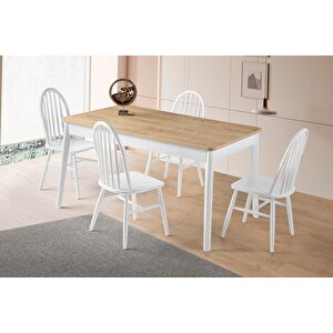 Safir Ada Salon Yemek Masa Sandalye Takımı 90x145