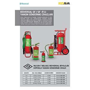 Ayg 6 Kg Bioversal Elektrikli Araçlar Ve Lityum-i̇yon Batarya (pil, Akü) Yangın Söndürme Cihazı