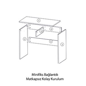 Makyaj Masası Parlak Beyaz-marbella Takı Aksesuar Düzenleyici