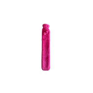 Sicak Su Torbasi Boyun Ve Omuz Icin  Uzun Peluş Pembe Ponponlu 2lt Termofor 75x13cm