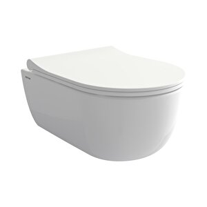 V Tondo Rimless Kısa Asma Klozet Parlak Beyaz