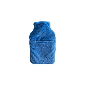 Sicak Su Torbasi Cepli̇ Mavi̇ Peluş Termofor 32,5x17,5cm  1500 Ml