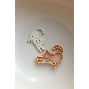 Uykulu Kedi Kurabiye Kalıbı, Kesici, Şekillendirici