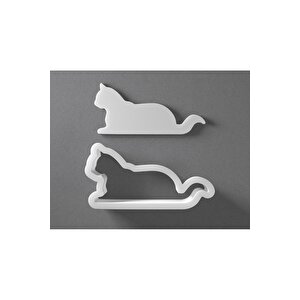 Yatan Kedi Kurabiye Kalıbı / Kesici  / Şekillendirici