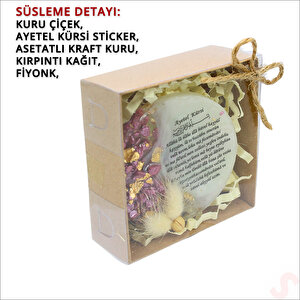 Kutulu Ve Süslü Pembe Taşlı 6,50 Cm Epoksi Magnet - 1 Adet