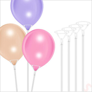 60cm Balon Çubuğu Ve Takma Aparatı Seti, Balon Hariç - 5 Set