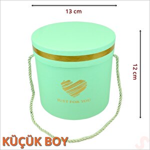 Silindir Kutu Küçük Boy, 13 Cm X 12 Cm - Aqua Marin