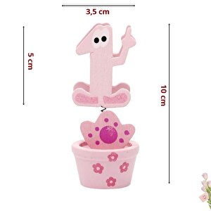 1 Yaş Figürlü Süslü Notluk - Pembe Keseli