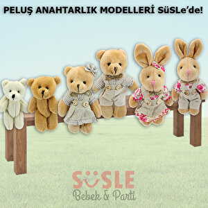 Pelüş Ayıcık Anahtarlık Love You, 5 Cm X 5 Cm - Beyaz