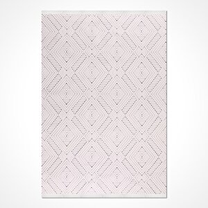 Hawai Beyaz Modern Halı - Hp07 80x150 cm